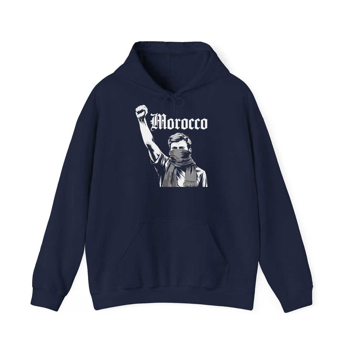Stemma hooligan del Marocco, bandiera del Marocco, tifoso di calcio, sport, idea regalo - Felpa con cappuccio unisex