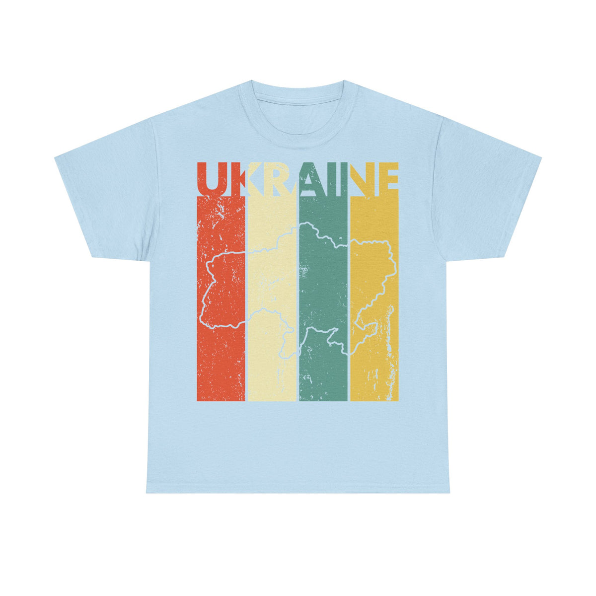 Bandera de Ucrania escudo idea de regalo afición al deporte moda vintage - Camiseta unisex