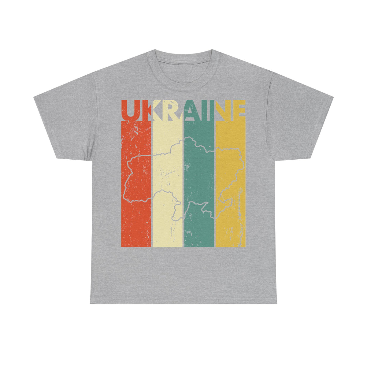 Bandera de Ucrania escudo idea de regalo afición al deporte moda vintage - Camiseta unisex