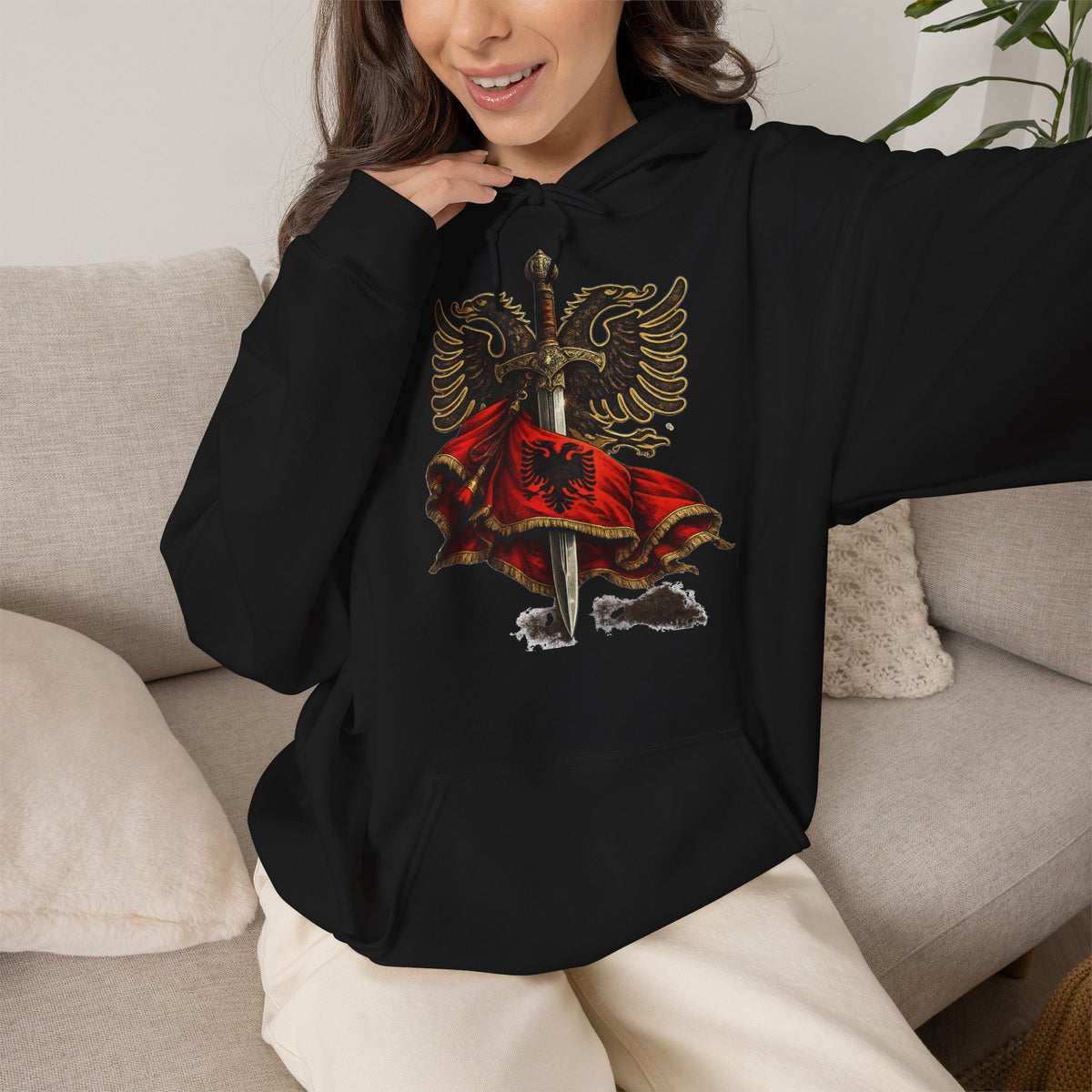 Der Albanische Kriegerschwert Skanderbeg Legende - Unisex Hoodie