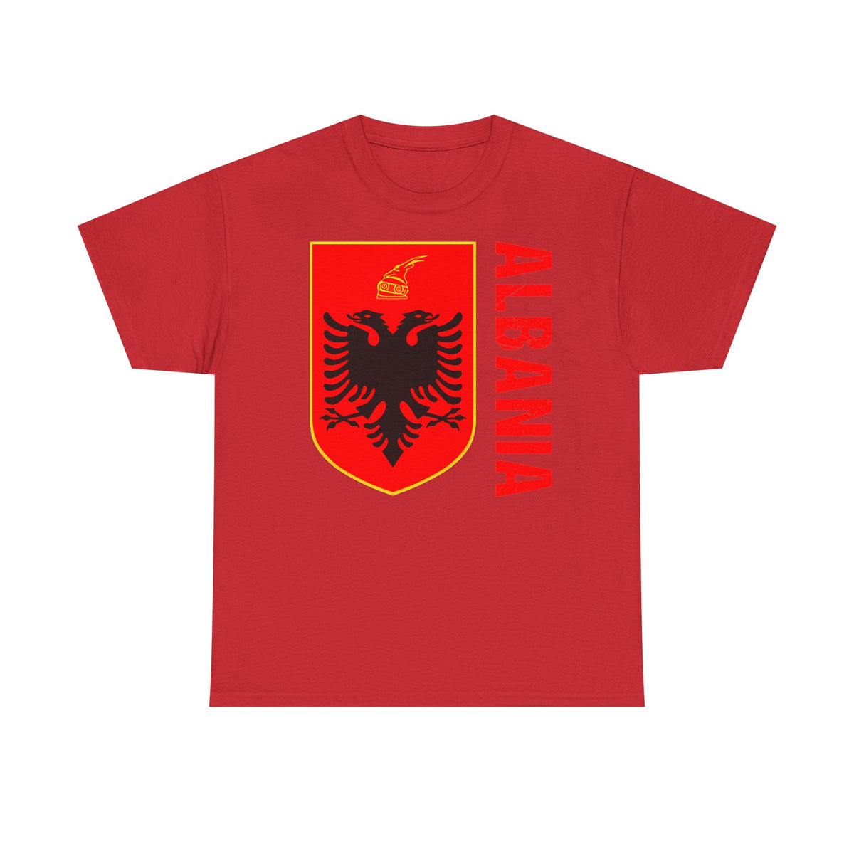 Albania Wappen Shqiptar Flagge Adler Fußball Fan Sport Unisex T Shirt