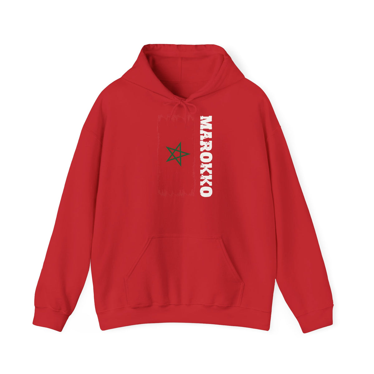 Stemma del Marocco Bandiera del Marocco Orgoglio Tifoso di calcio Sport Idea regalo - Felpa con cappuccio unisex