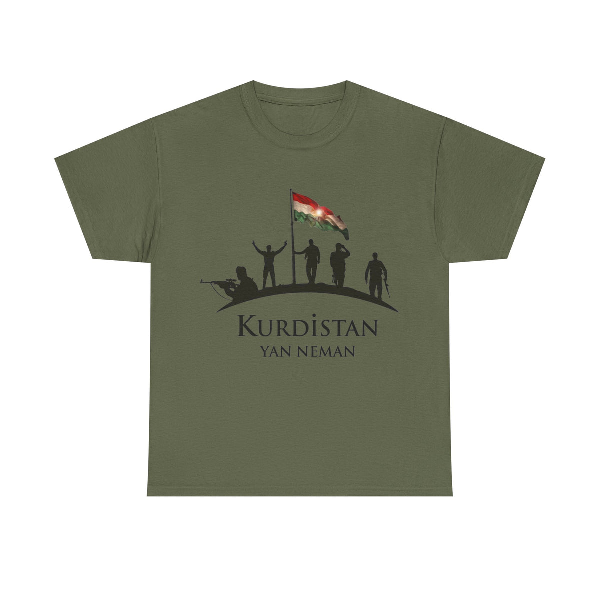 Kurdistan Yan Neman Flagge Azadi - Unisex T-Shirt