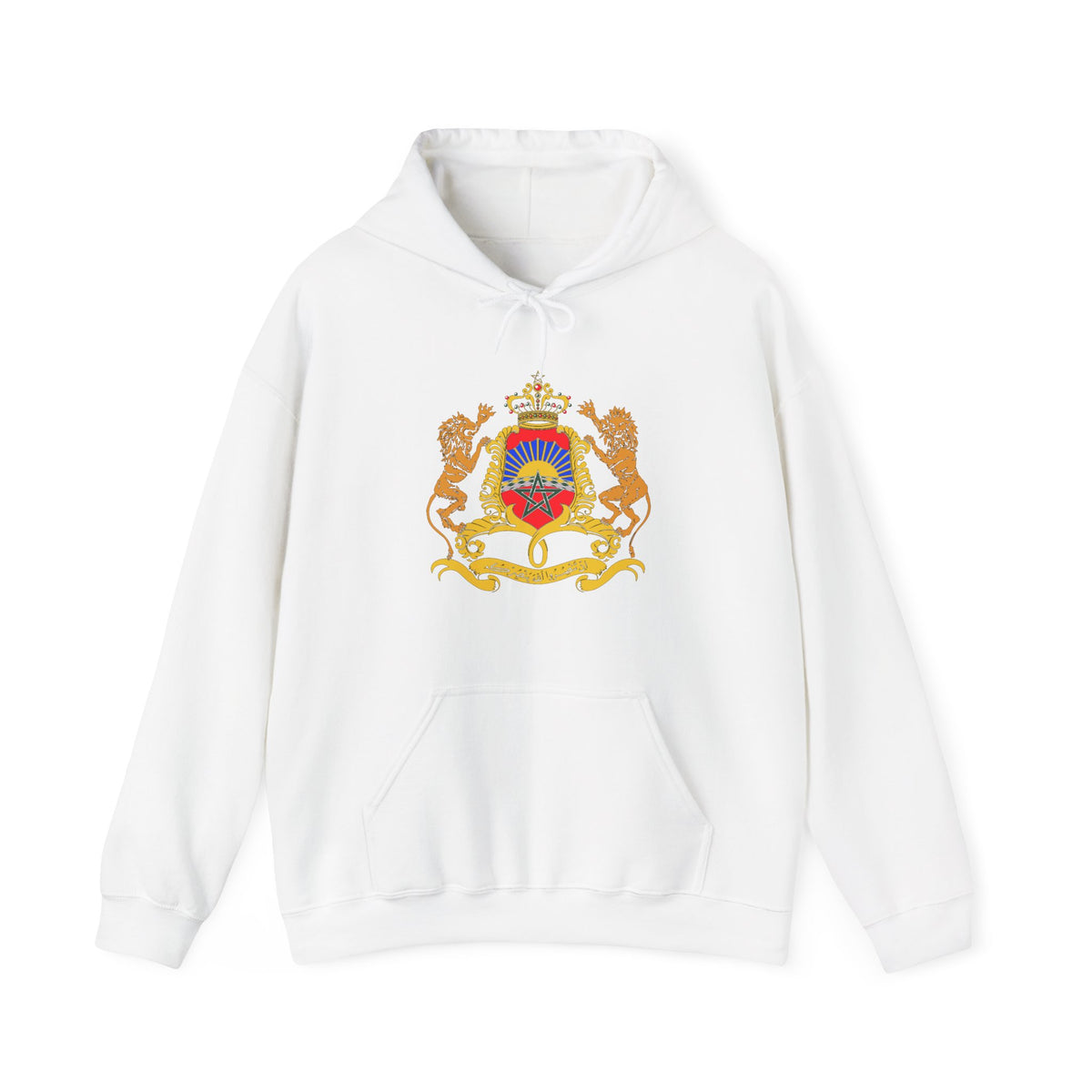 Stemma del Marocco Bandiera del Marocco Orgoglio Tifoso di calcio Sport Idea regalo - Felpa con cappuccio unisex