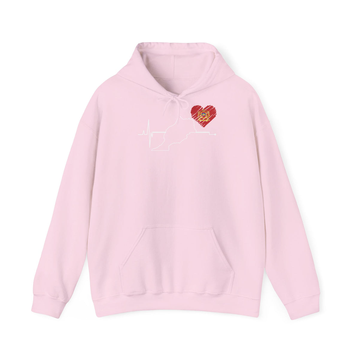 Stemma del Marocco Bandiera del Marocco Orgoglio Tifoso di calcio Sport Idea regalo - Felpa con cappuccio unisex