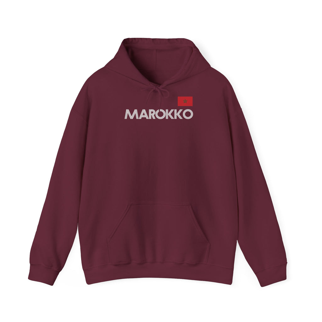 Marokko Wappen Morocco Flagge Stolz Fußball Fan Sport Geschenkidee - Unisex Hoodie