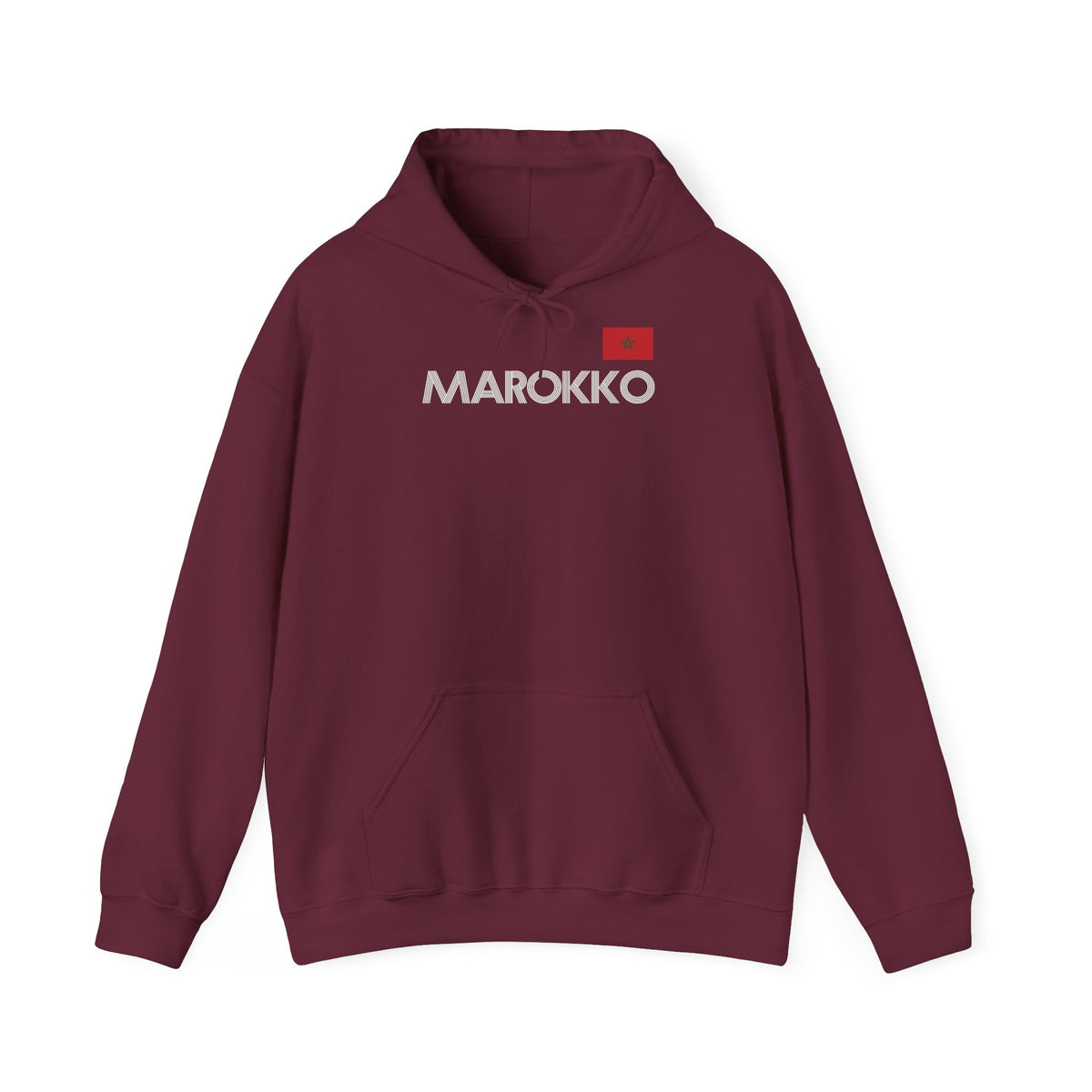 Marokko Wappen Morocco Flagge Stolz Fußball Fan Sport Geschenkidee - Unisex Hoodie
