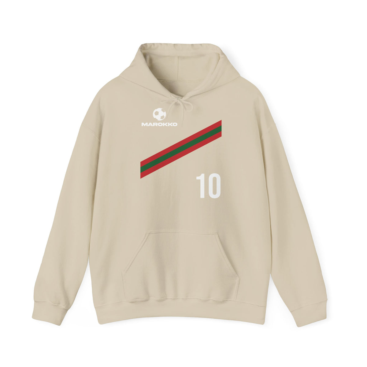 Stemma del Marocco Bandiera del Marocco Orgoglio Tifoso di calcio Sport Idea regalo - Felpa con cappuccio unisex