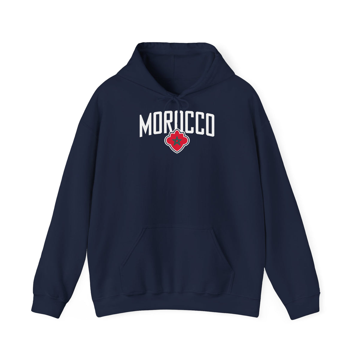Stemma hooligan del Marocco, bandiera del Marocco, tifoso di calcio, sport, idea regalo - Felpa con cappuccio unisex