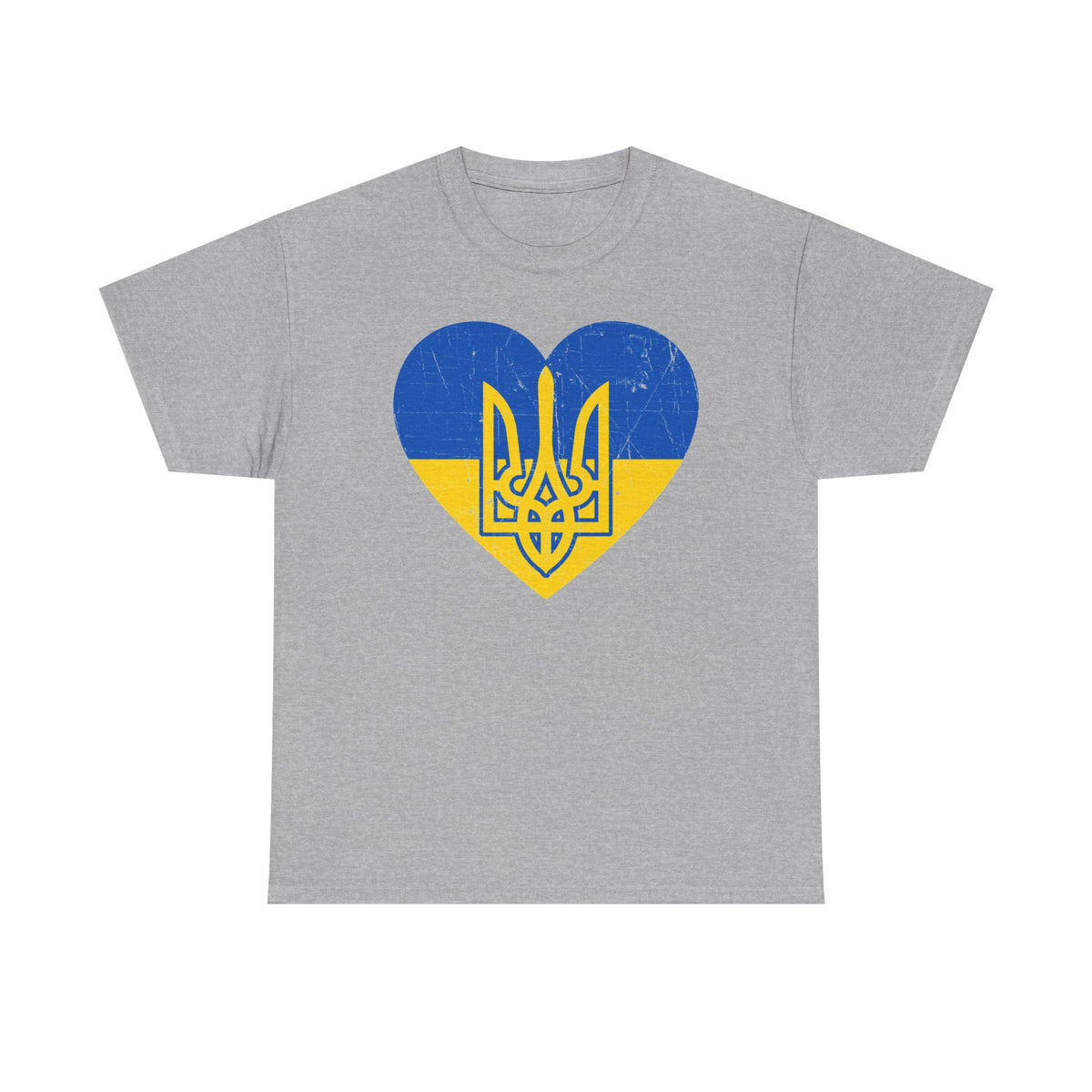 Bandera de Ucrania escudo idea de regalo afición al deporte moda vintage - Camiseta unisex
