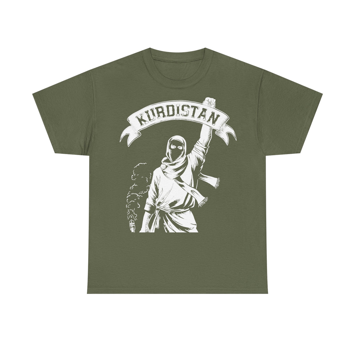 Camiseta unisex con escudo, bandera y regalo para los aficionados del Kurdistán: Azadi, patria