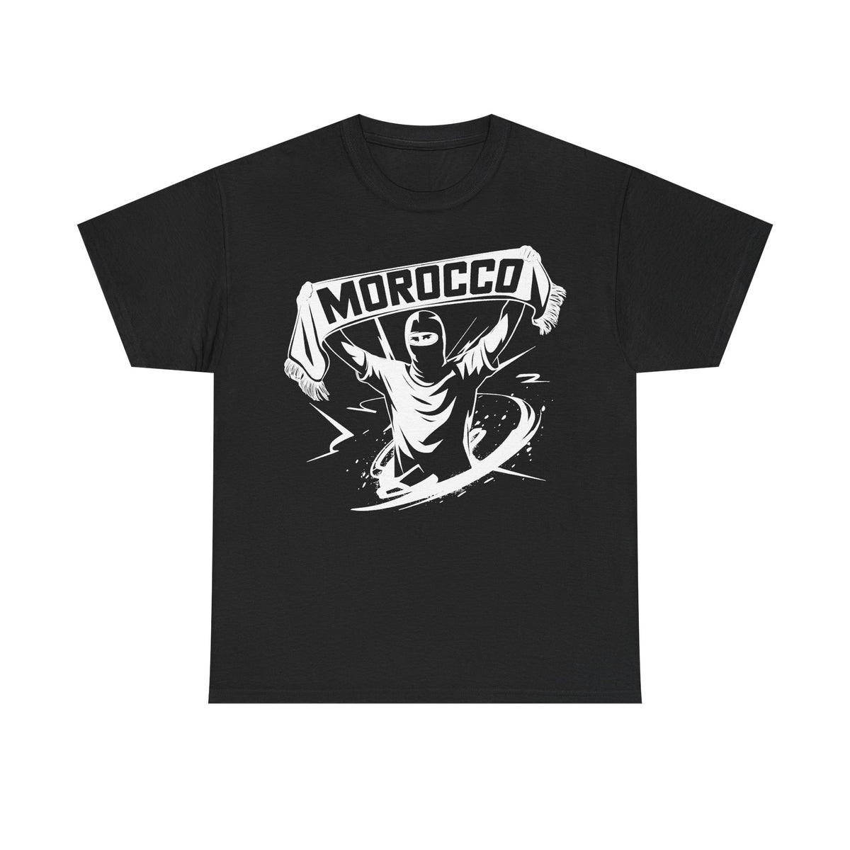 Escudo de hooligan de Marruecos Bandera de Marruecos Fútbol Aficionado Deporte Idea de regalo - Camiseta unisex