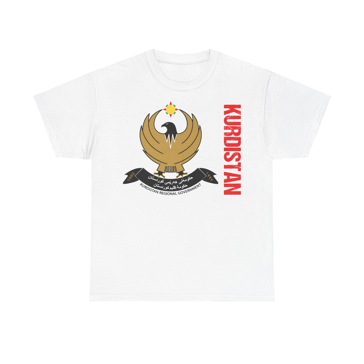 Kurdistán Azadi Escudo Bandera Patria Newroz Regalo - Camiseta unisex
