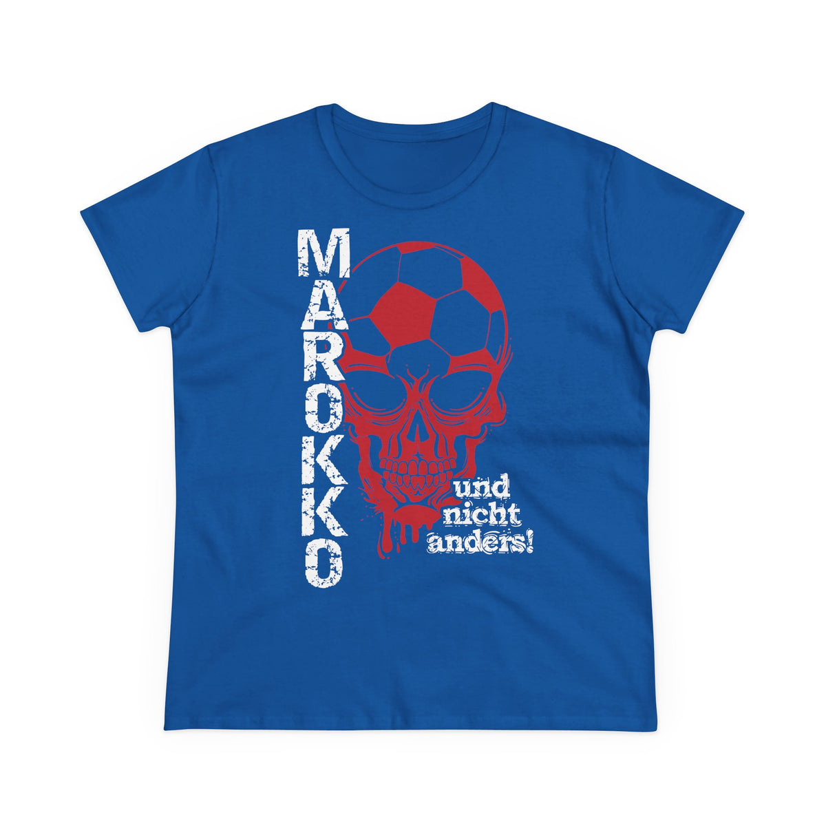 Escudo de Marruecos, bandera de Marruecos, orgullo, aficionada al fútbol y al deporte, idea de regalo - Camiseta para mujer