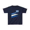 Greece Griechenland Flagge Wappen Heimat Fußball Sport Fan Geschenkidee - Für Kinder & Jugendliche Unisex T-Shirt