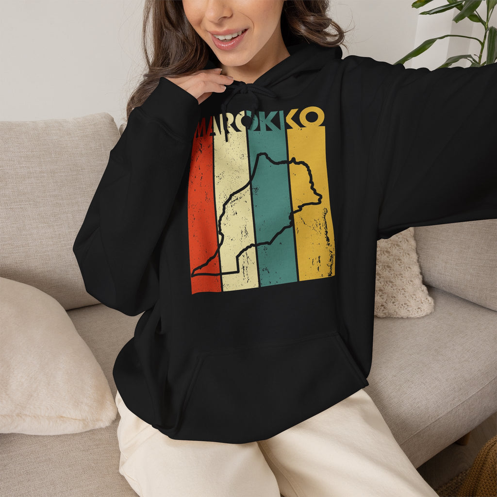Marokko Wappen Morocco Flagge Stolz Fußball Fan Sport Geschenkidee - Unisex Hoodie
