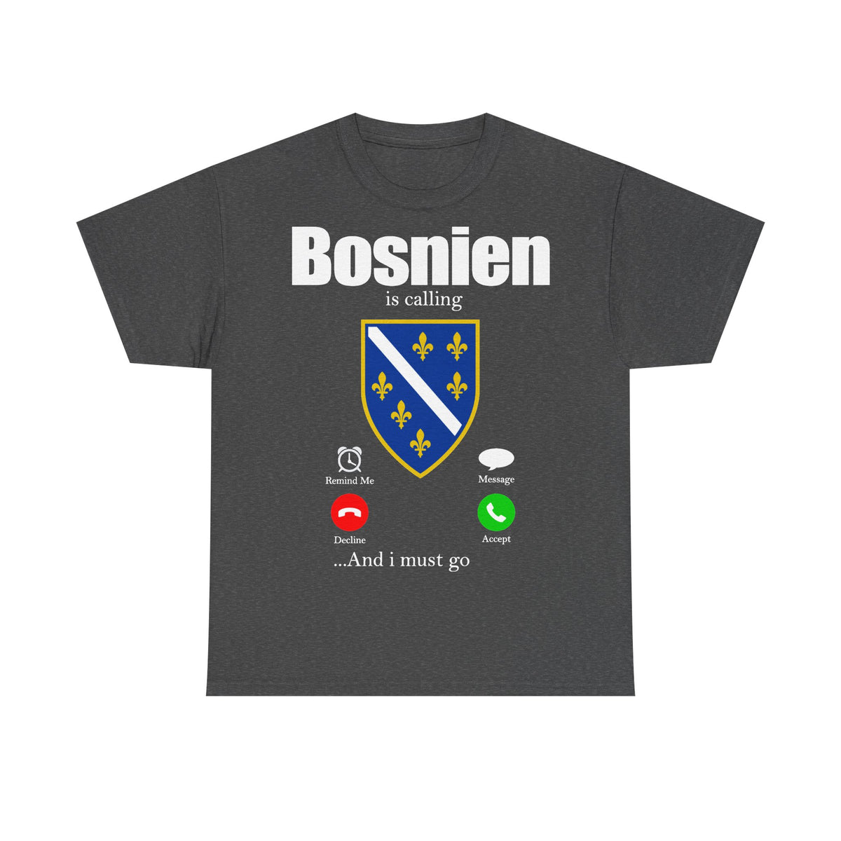 Bosnia Wappen Flagge Stolz Heimat Fußball fan Geschenkidee - Unisex T-Shirt
