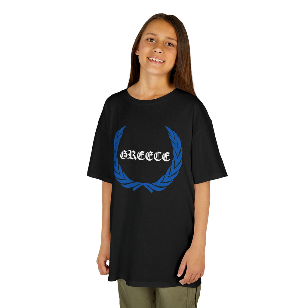 Greece Griechenland Flagge Wappen Heimat Fußball Sport Fan Geschenkidee - Für Kinder & Jugendliche Unisex T-Shirt