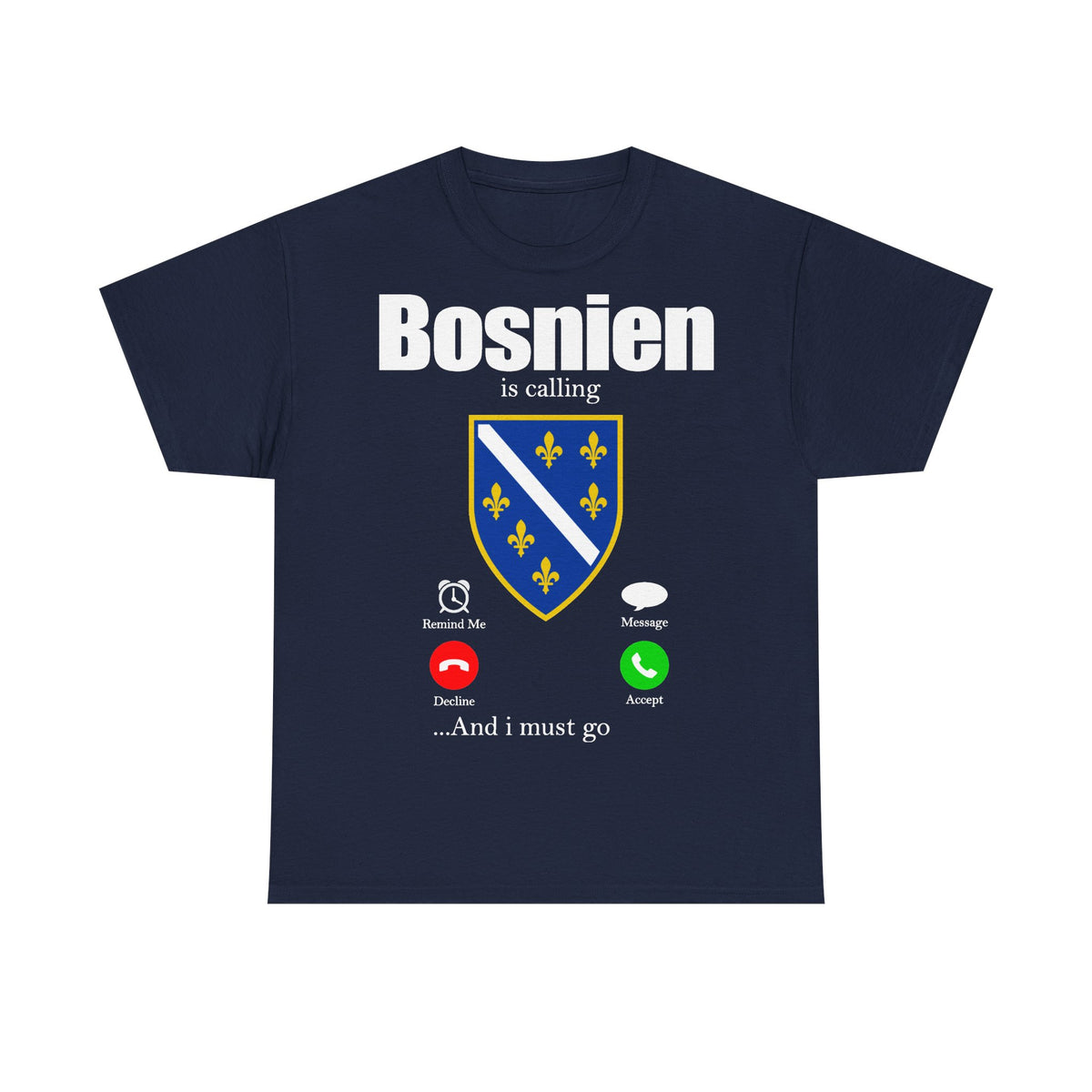 Bosnia Wappen Flagge Stolz Heimat Fußball fan Geschenkidee - Unisex T-Shirt