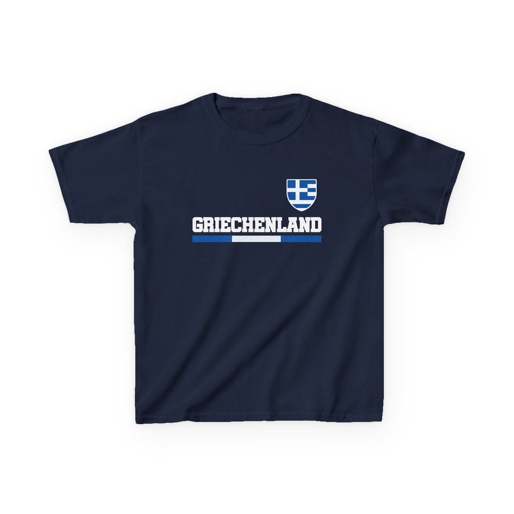 Greece Griechenland Flagge Wappen Heimat Fußball Sport Fan Geschenkidee - Für Kinder & Jugendliche Unisex T-Shirt