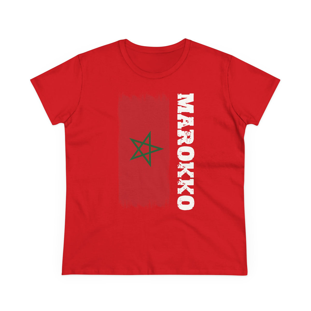Escudo de Marruecos, bandera de Marruecos, orgullo, aficionada al fútbol y al deporte, idea de regalo - Camiseta para mujer