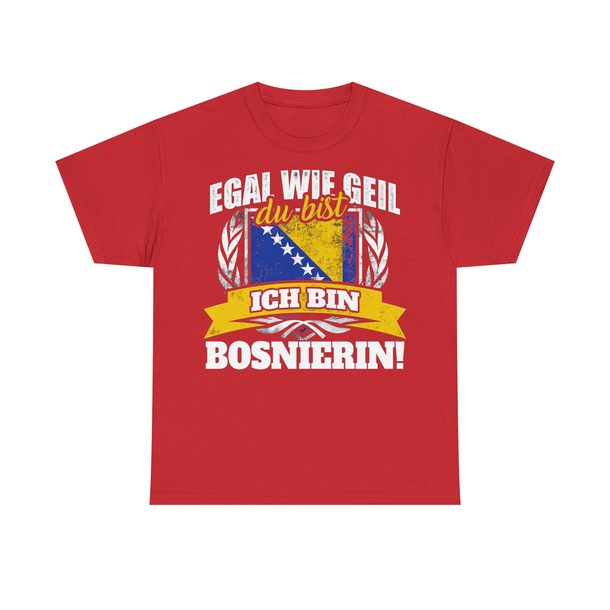 Bosnia Wappen Flagge Stolz Heimat Fußball fan Geschenkidee - Unisex T-Shirt