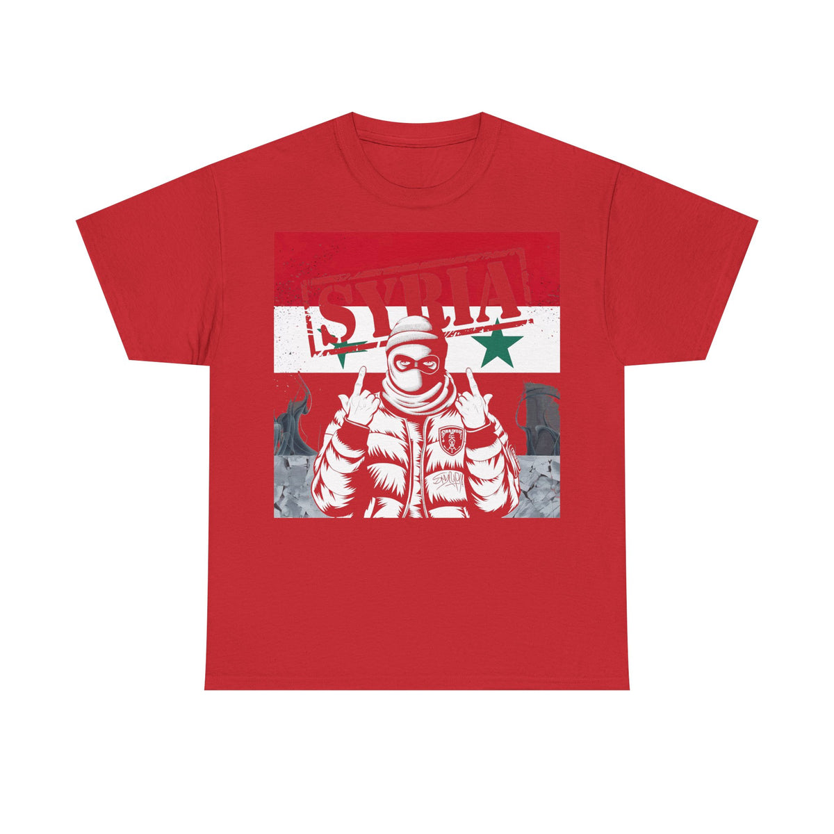 Syria Syrien Hooligan Wappen Flagge Heimat Sport Fußball Fan Geschenkidee - Unisex T-Shirt