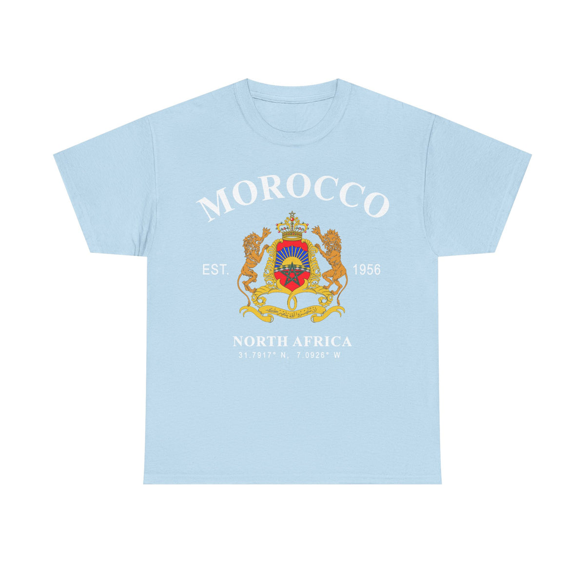 Marokko Maroc North Africa Edel Wappen Löwe Geschenkidee - Unisex T-Shirt