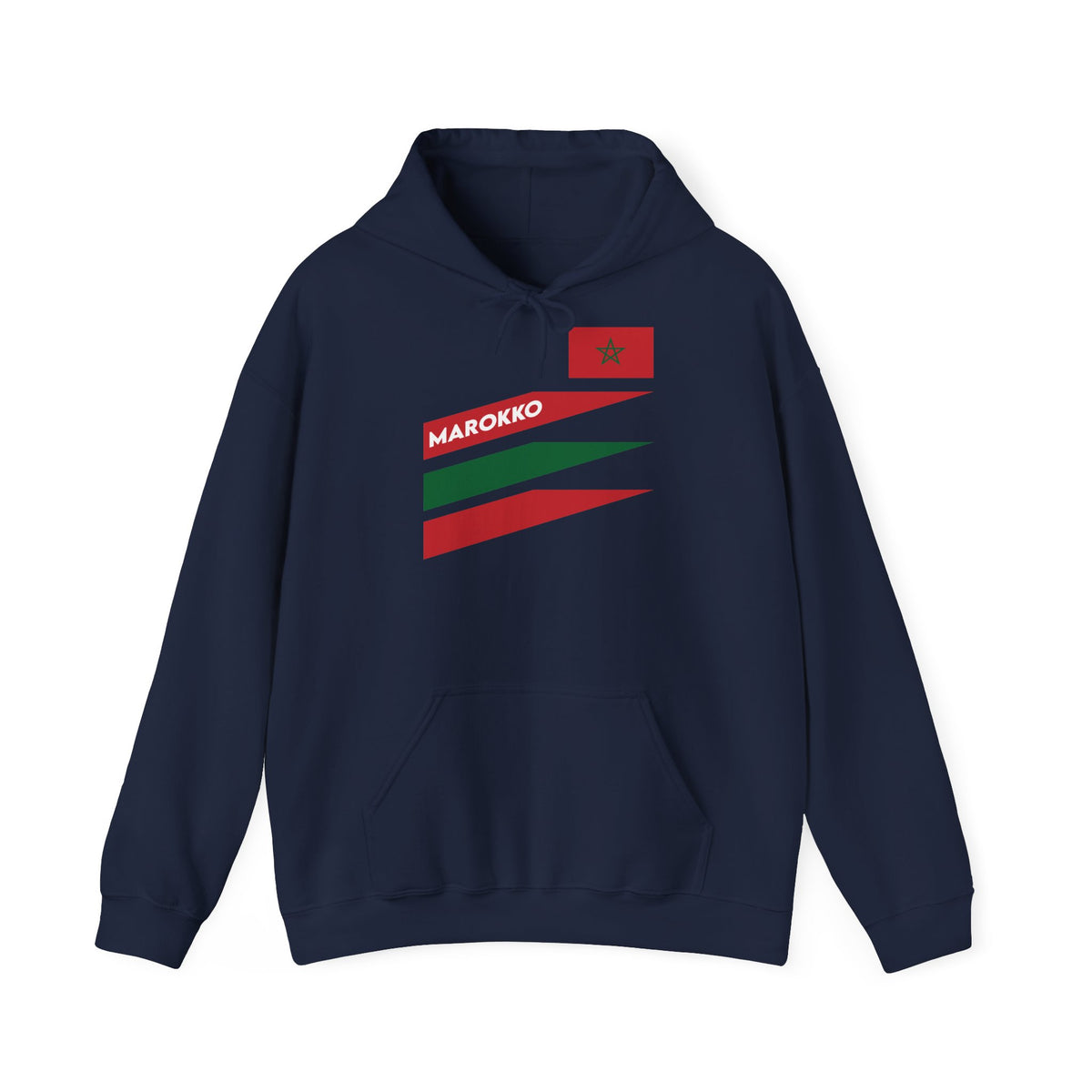 Stemma del Marocco Bandiera del Marocco Orgoglio Tifoso di calcio Sport Idea regalo - Felpa con cappuccio unisex