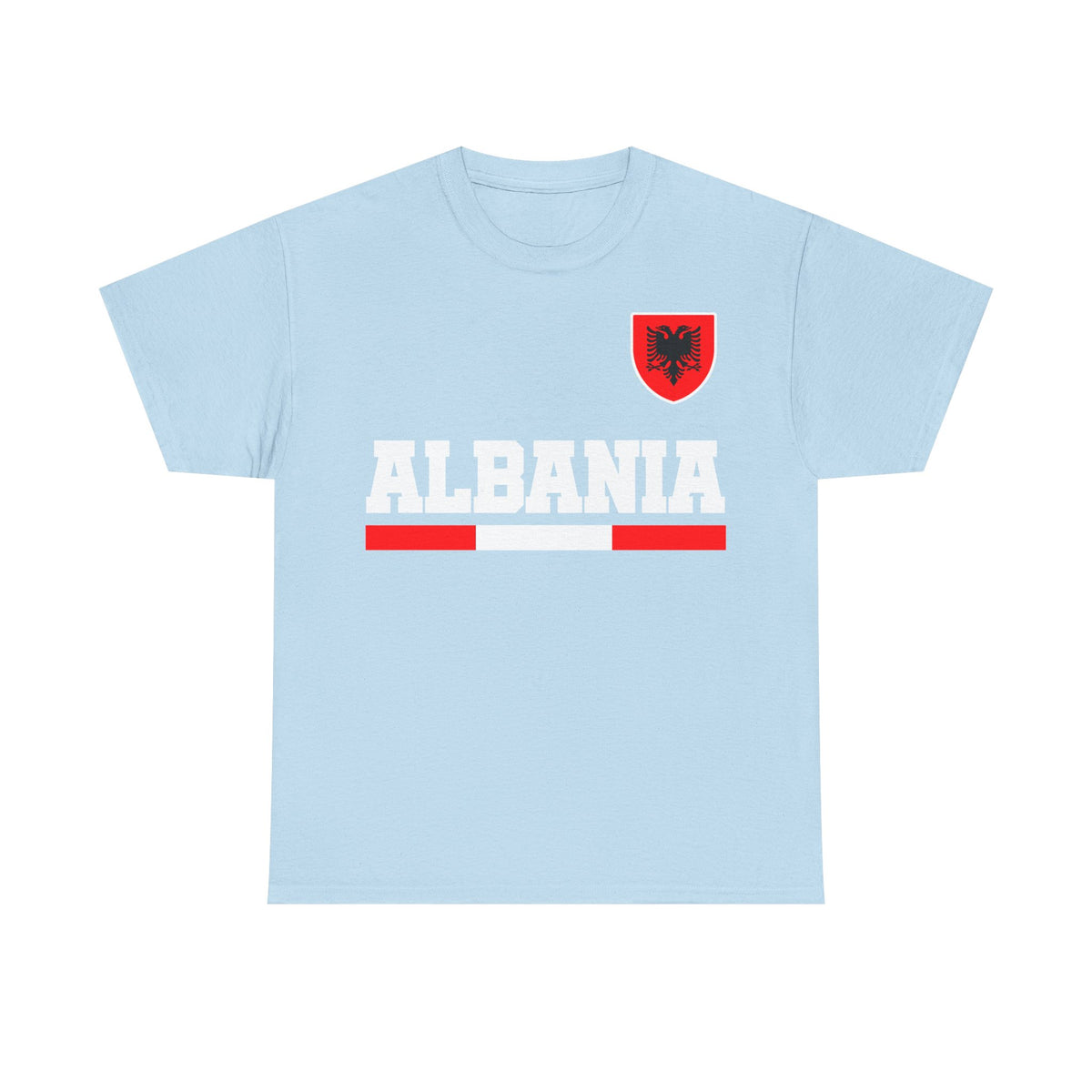 Camiseta unisex de Albania, escudo albanés, bandera, águila, fútbol, aficionado, deporte