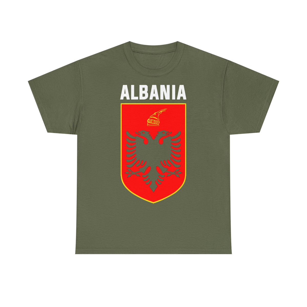Camiseta unisex de Albania, escudo albanés, bandera, águila, fútbol, aficionado, deporte