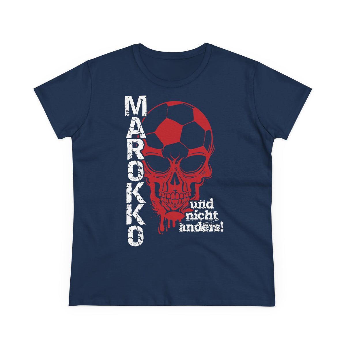 Escudo de Marruecos, bandera de Marruecos, orgullo, aficionada al fútbol y al deporte, idea de regalo - Camiseta para mujer