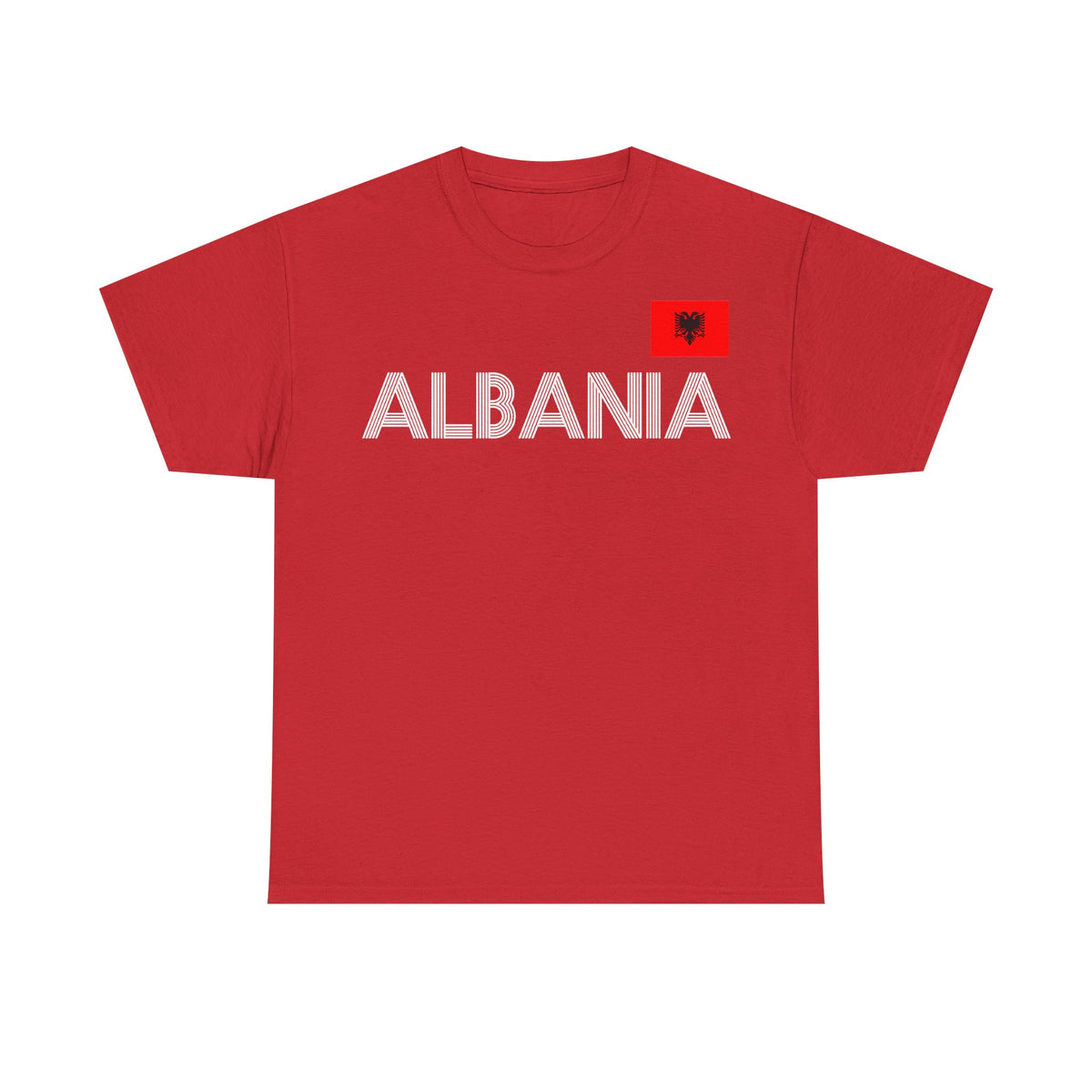 Camiseta unisex de Albania, escudo albanés, bandera, águila, fútbol, aficionado, deporte