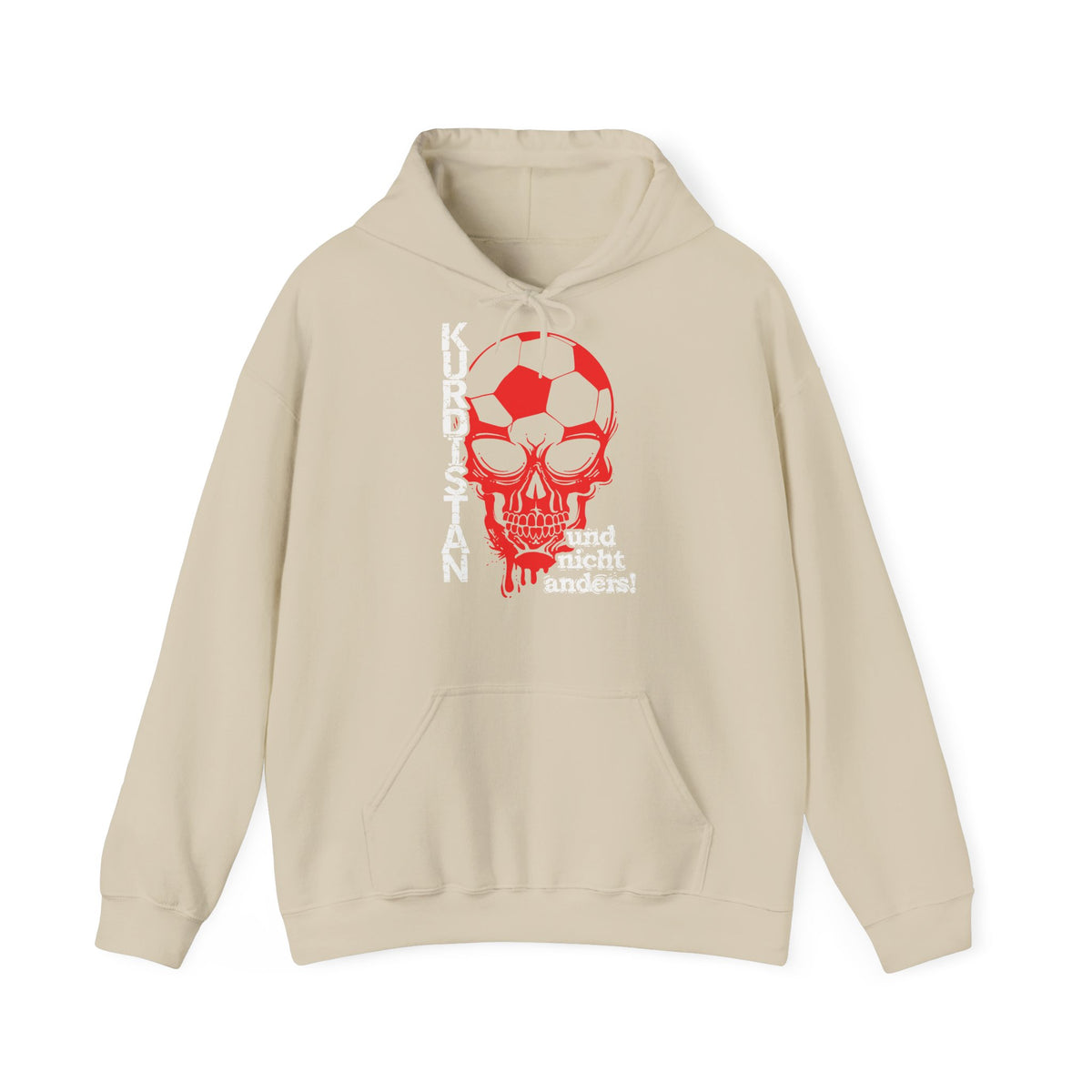 Kurdistan patria orgoglio stemma bandiera sport calcio regalo per tifosi - felpa con cappuccio unisex