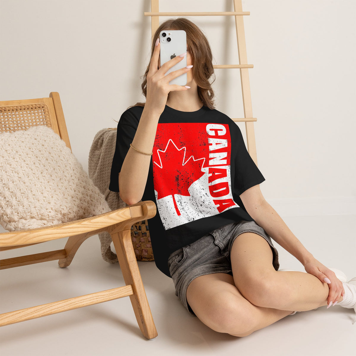 Canada Kanada Wappen Flagge Fan Sport Fußball Geschenkidee - Unisey T-Shirt