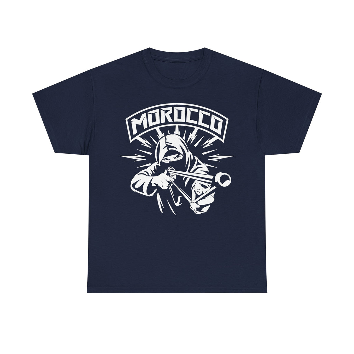 Escudo de hooligan de Marruecos Bandera de Marruecos Fútbol Aficionado Deporte Idea de regalo - Camiseta unisex