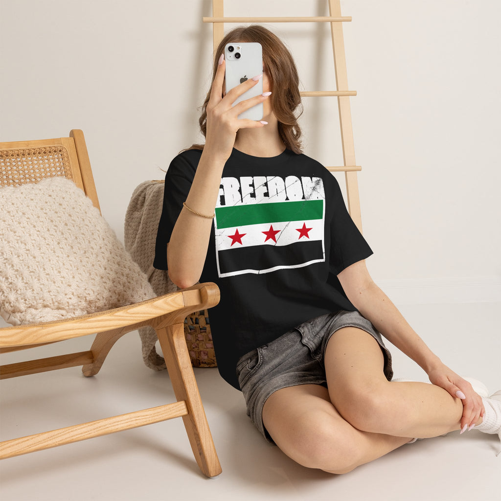 Syria Syrien Wappen Flagge Heimat Sport Fan Geschenkidee - Unisex T-Shirt