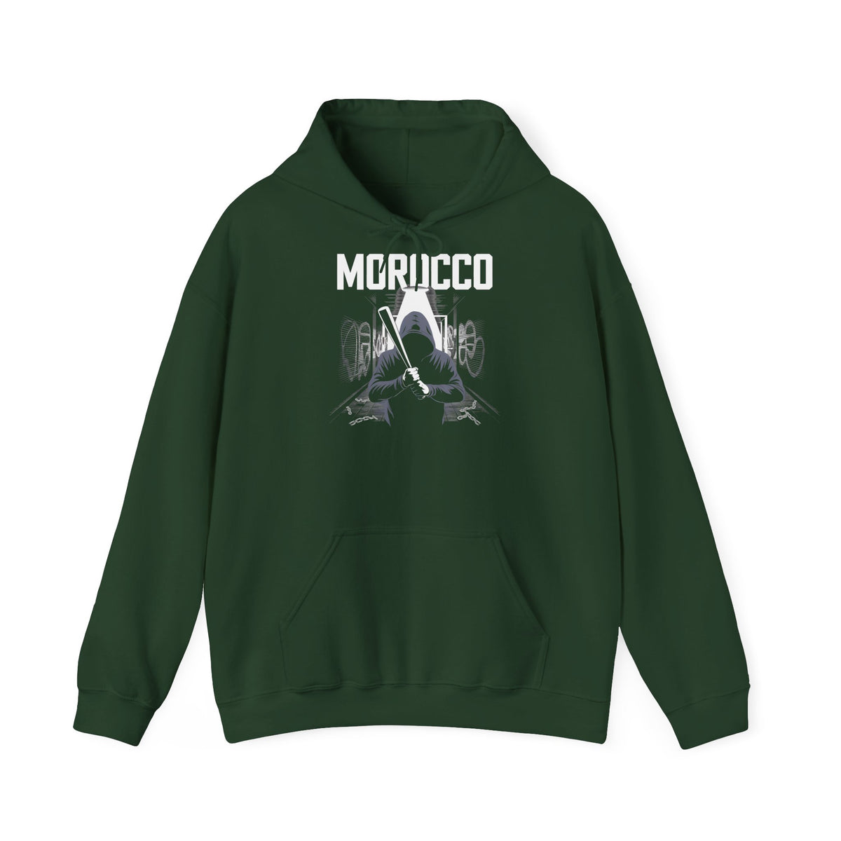 Stemma hooligan del Marocco, bandiera del Marocco, tifoso di calcio, sport, idea regalo - Felpa con cappuccio unisex