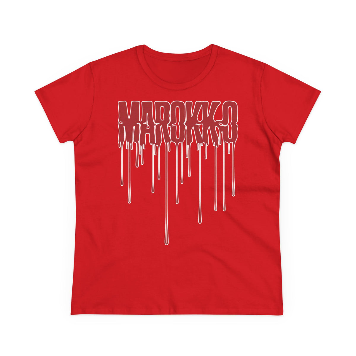 Escudo de Marruecos, bandera de Marruecos, orgullo, aficionada al fútbol y al deporte, idea de regalo - Camiseta para mujer