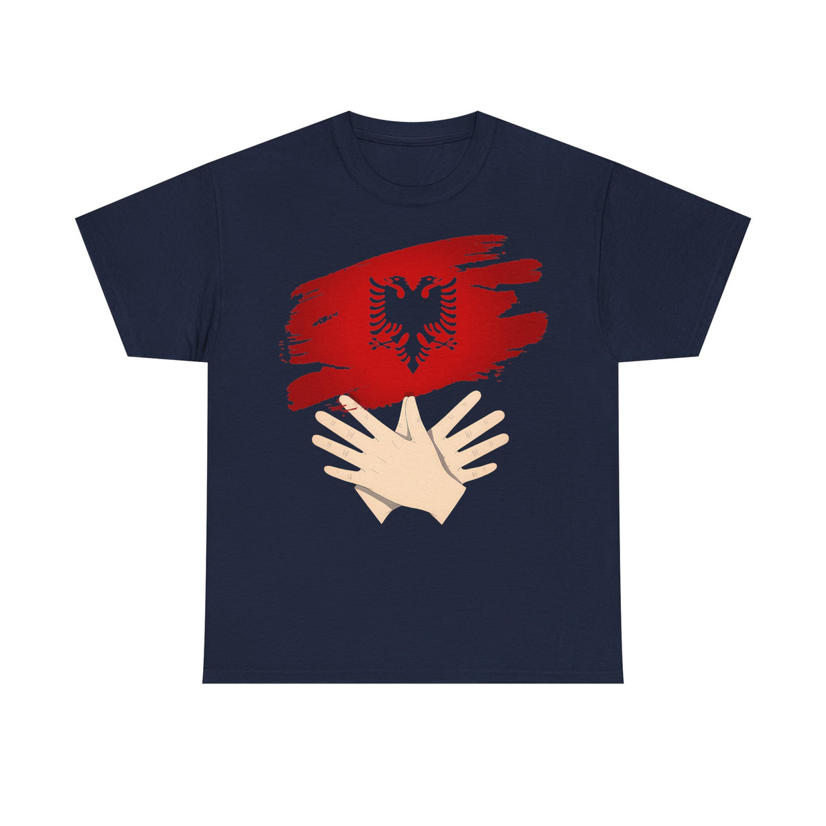 Albania Handmove Flagge Adler Geschenkidee - Unisex T-Shirt