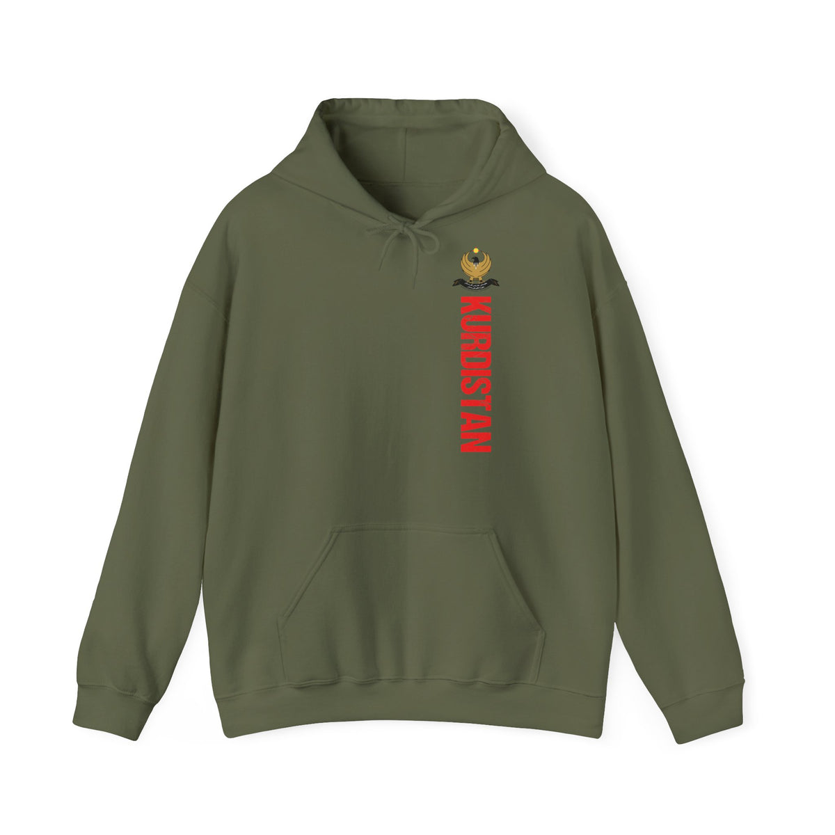 Kurdistan patria orgoglio stemma bandiera sport calcio regalo per tifosi - felpa con cappuccio unisex