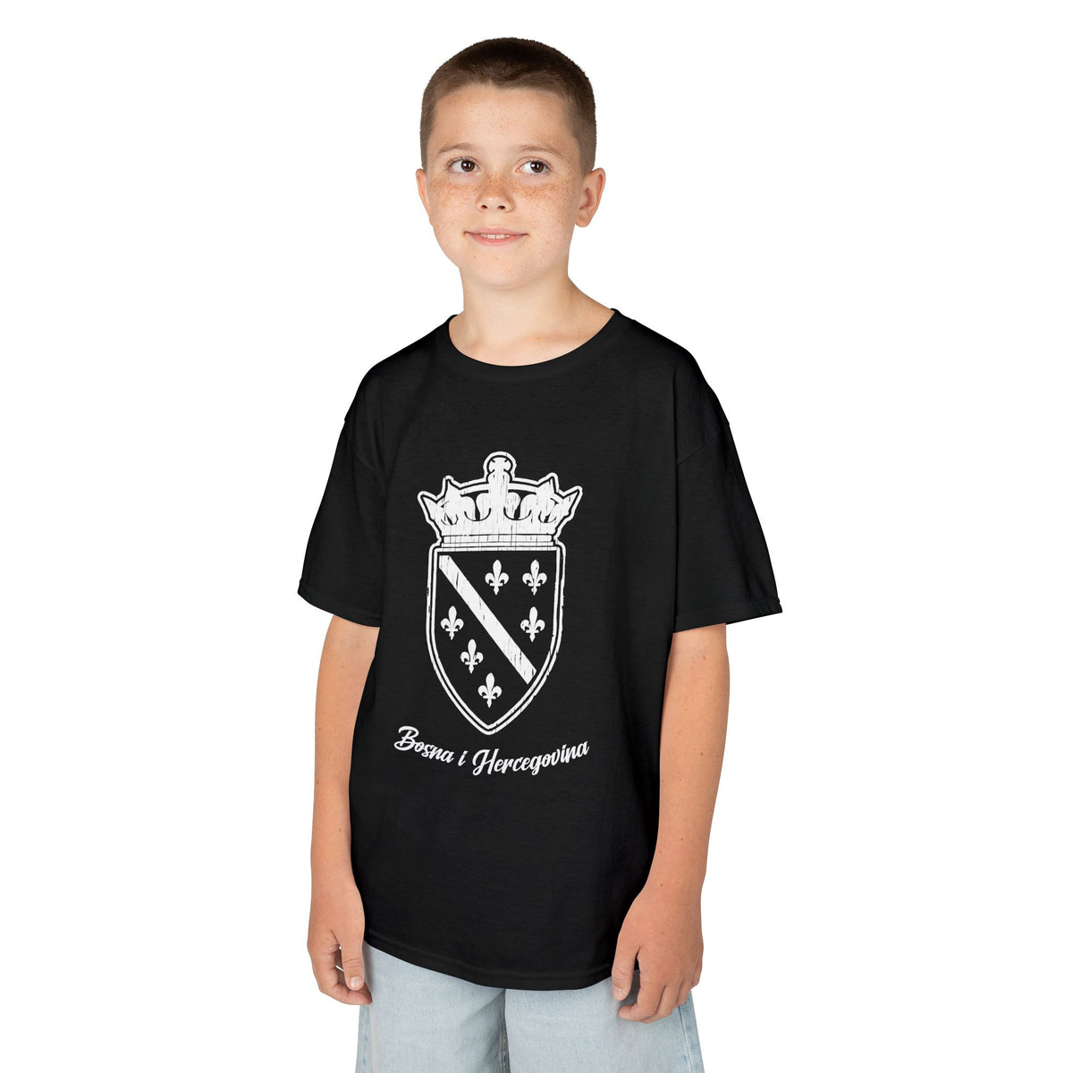 Bosna i Hercegovina Wappen Flagge - Unisex Kinder & Jugendliche T-Shirt