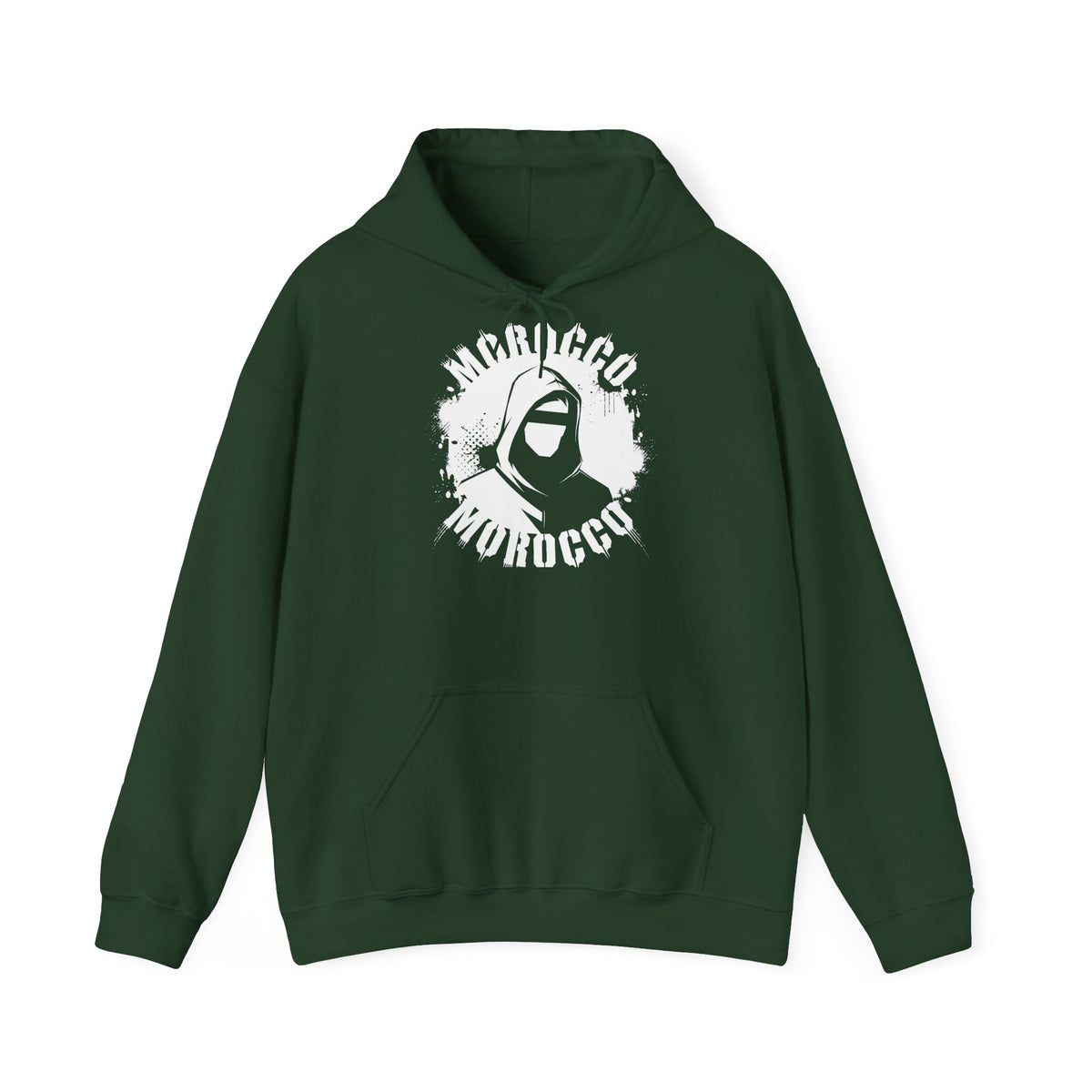 Stemma hooligan del Marocco, bandiera del Marocco, tifoso di calcio, sport, idea regalo - Felpa con cappuccio unisex