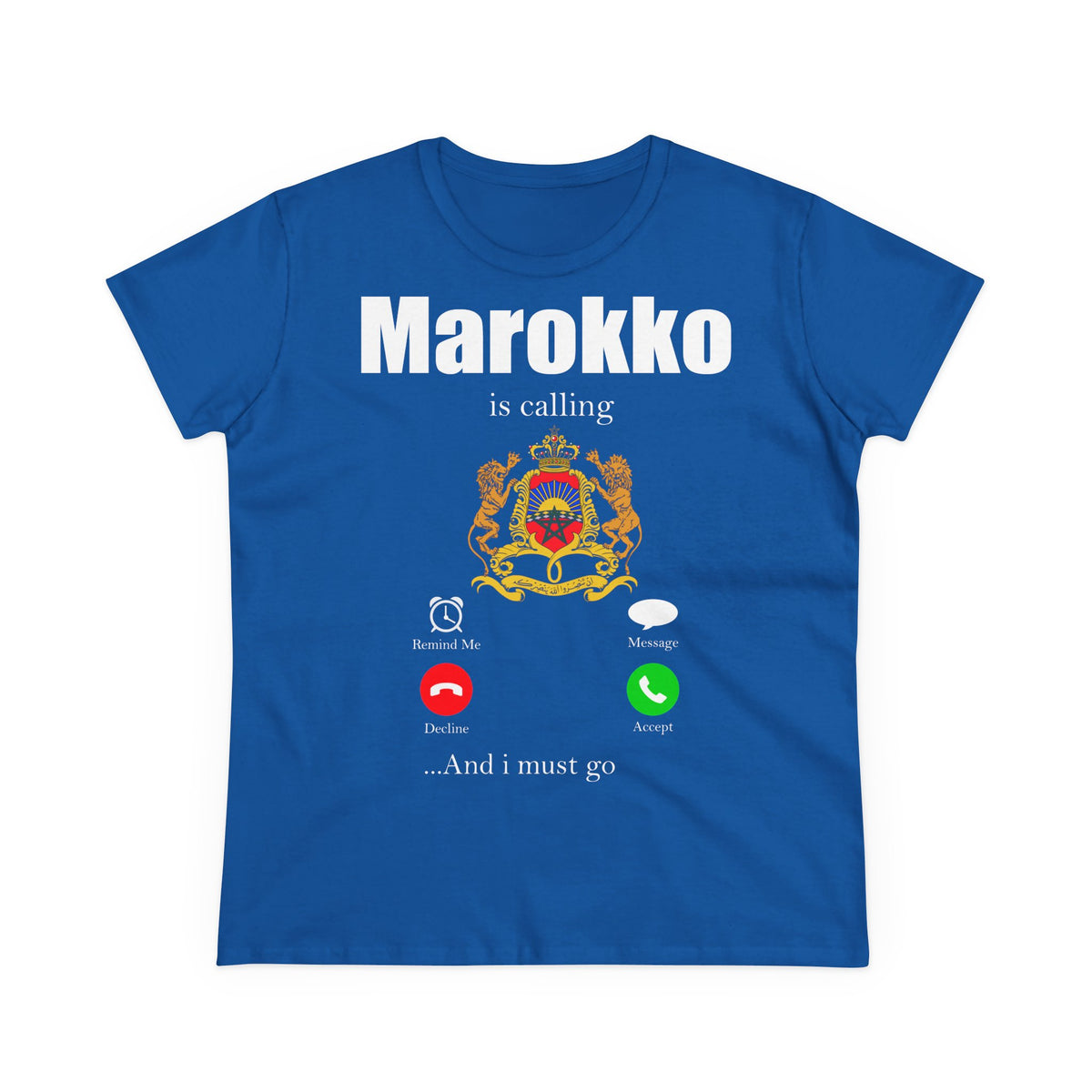 Escudo de Marruecos, bandera de Marruecos, orgullo, aficionada al fútbol y al deporte, idea de regalo - Camiseta para mujer