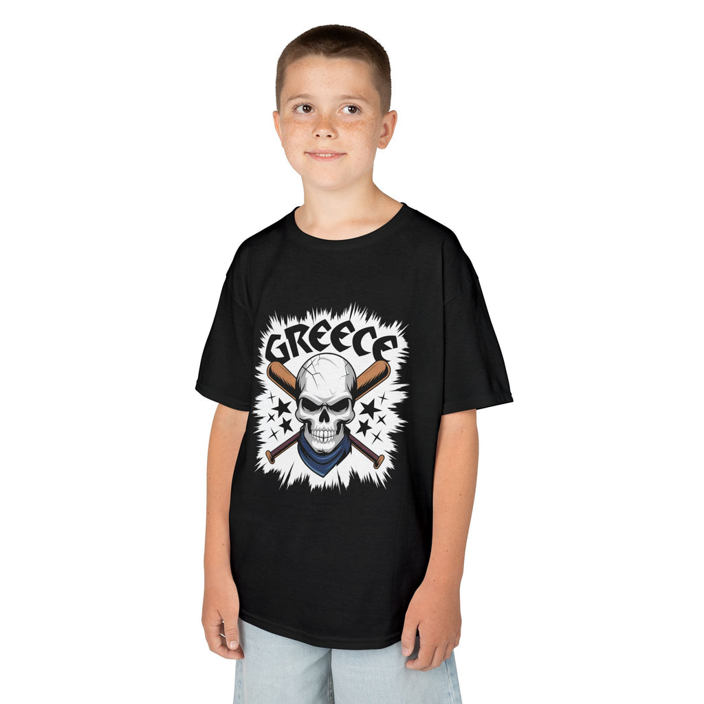 Greece Griechenland Hooligan Flagge Wappen Heimat Fußball Sport Fan Geschenkidee - Für Kinder & Jugendliche Unisex T-Shirt