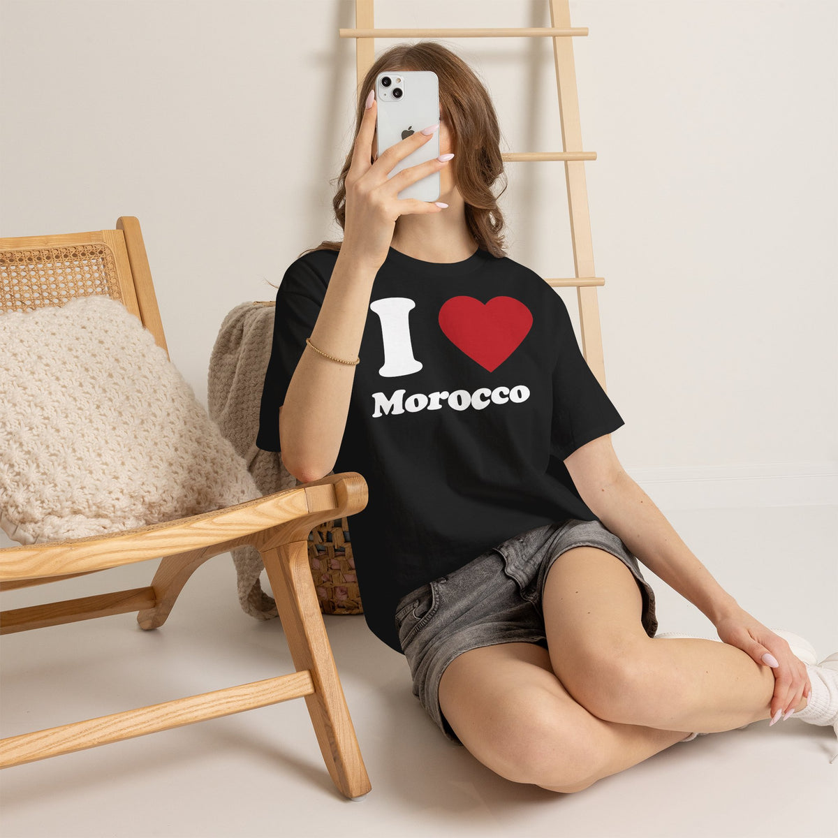 Marokko Wappen Morocco Flagge Stolz Fußball Fan Sport FGeschenkidee - Unisex T-Shirt