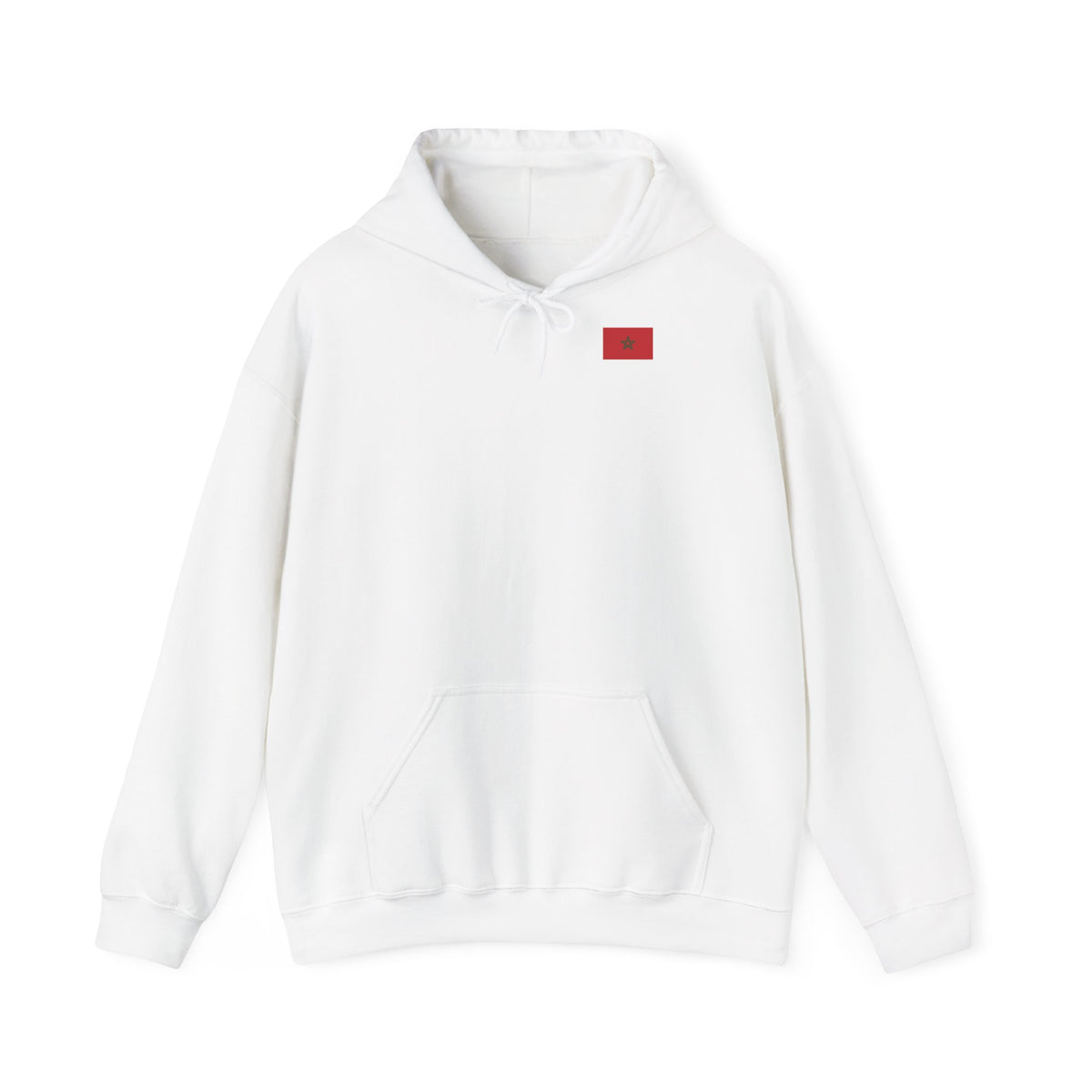 Stemma del Marocco Bandiera del Marocco Orgoglio Tifoso di calcio Sport Idea regalo - Felpa con cappuccio unisex
