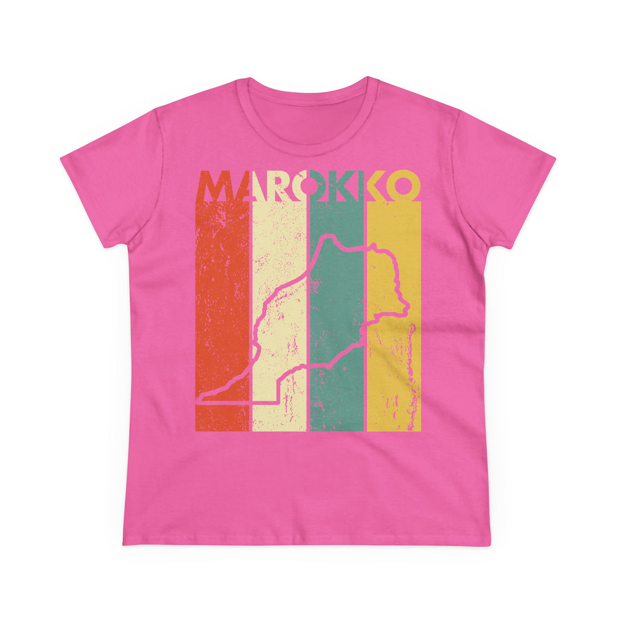 Escudo de Marruecos, bandera de Marruecos, orgullo, aficionada al fútbol y al deporte, idea de regalo - Camiseta para mujer