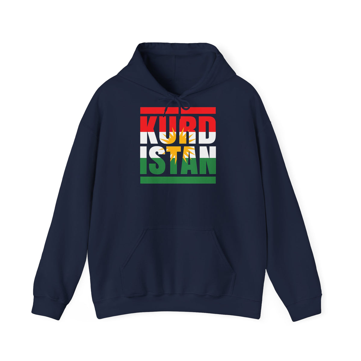 Kurdistan patria orgoglio stemma bandiera sport calcio regalo per tifosi - felpa con cappuccio unisex