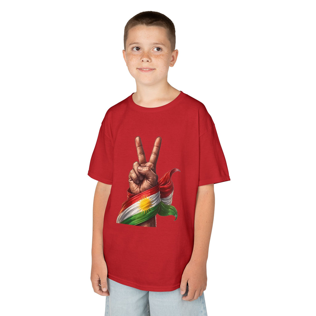 Kurdistan Peace Flagge Geschenkidee - Unisex Kinder & Jugendliche T-Shirt